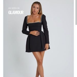 The Ultimate Muse Pearl Dress | Black